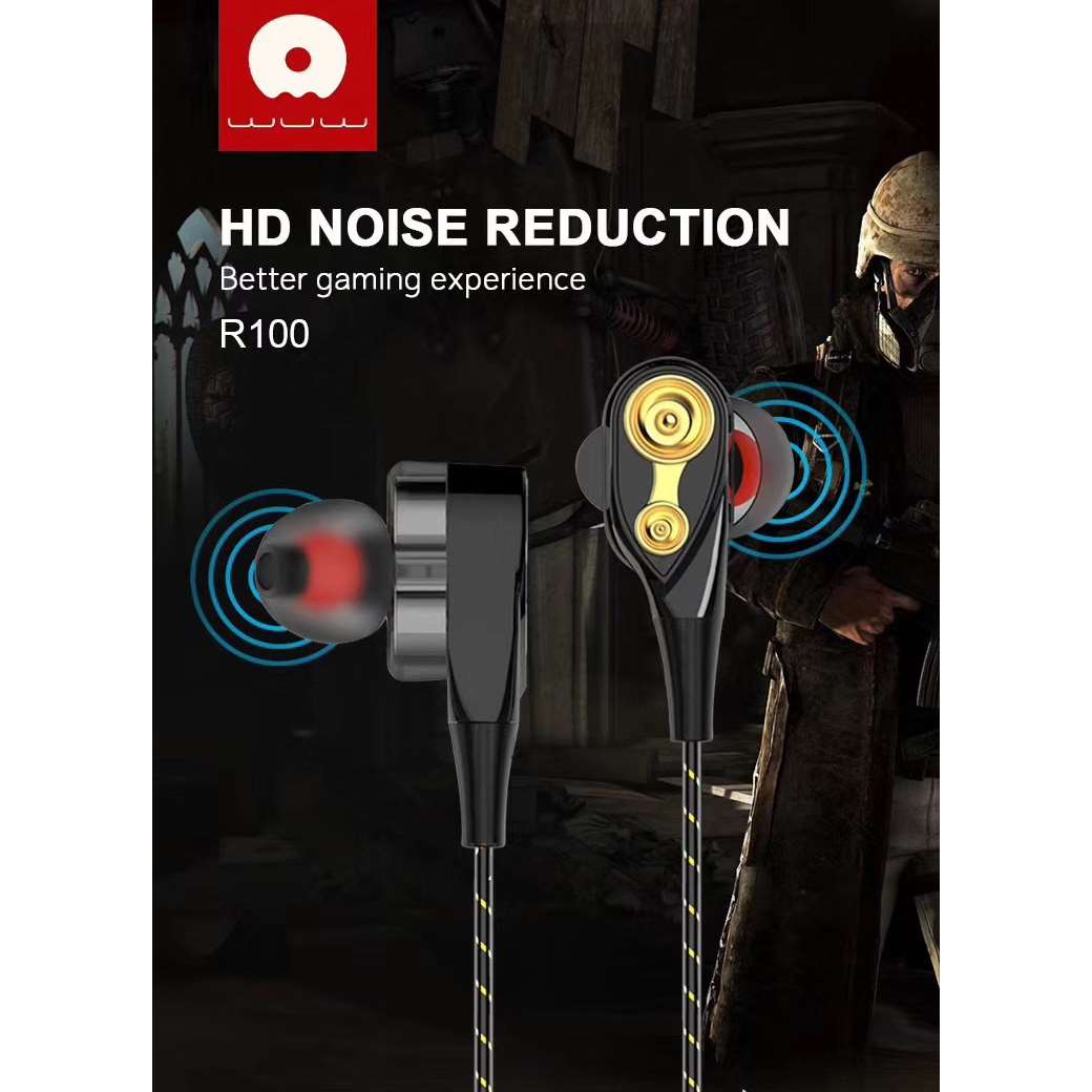 WUW R100 Gürültü Önleyici HIFI Ses Kalitesi Kablolu Kulaklık